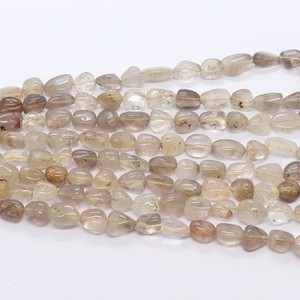 Perles lisses en rutile doré naturel AAA, 7-9 MM, perles de pierres précieuses en rutile doré, 16 pouces, perles en vrac en rutile jaune de forme roulée - Product Image 1