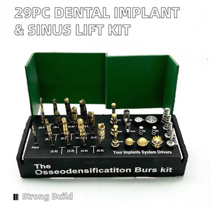 Kit de 29 fraises manuelles en acier inoxydable pour implants dentaires, pour le lifting du sinus maxillaire et l'expansion osseuse en chirurgie implantaire - Product Image 4