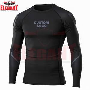 Conjunto de Rashguard y Pantalones Cortos para MMA y BJJ, Transpirable, de Secado Rápido, con Diseño Personalizado Sublimado, Spandex/Poliéster de Doble Capa, para Gimnasio y Combate - Product Image 3