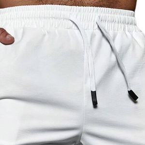 <b>Mens</b> Lightweight Casual Pants <b>Elastic</b> Waist Drawstring Straight Leg Breathable Quick Dry Summer Travel Lounge <b>Trousers</b> White - Product Image 5