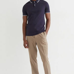 Polo Personalizado para Hombre, Corte Ajustado, Transpirable, de Algodón Piqué, con Cuello con Ribete, Diseño de Manga Corta, Estilo Casual de Negocios, para Golf - Product Image 5