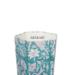 Cubo de Basura de Papel con Tapa Abatible y Diseño Floral, Ecológico, con Capacidad Personalizada para Uso en Interiores y Exteriores - Product Image 6