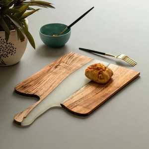 Tabla de Cortar de Resina de Madera Premium, Estilo Natural, para Preparación de Alimentos y Comedor en el Hogar - Product Image 1