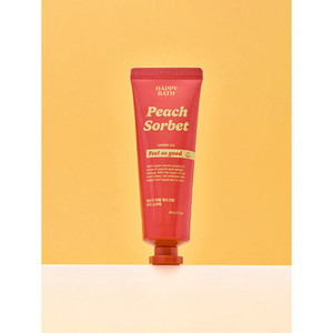 Happy Bath Peach Sorbet Fragancia 50g Crema de manos Feel Good Perfume con lociones nutritivas - Product Image 1