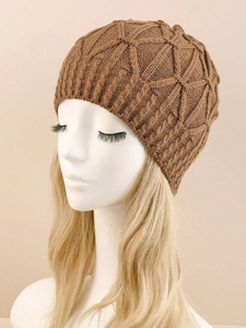Gorros de Invierno Cálidos de Fibra Acrílica de Color Sólido con Logotipo Bordado Personalizado al por Mayor, Gorro de Punto con Logotipo Personalizado - Product Image 5