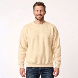 Men <b>Brushed</b> Cotton Sweatshirt Manufacturer Wholesale Soft Fleece Crewneck Casual <b>Clothing</b> Supplier for Bulk Orders - Product Image 1