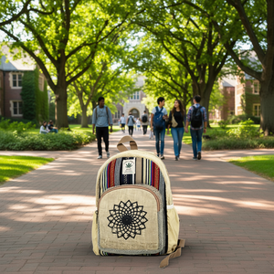 Hemp Cotton <b>Student</b> <b>Backpack</b> - Product Image 3