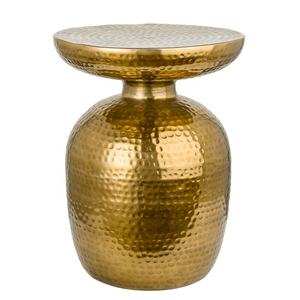 Mesas de tambor de diseño martillado antiguo dorado para sala de estar, muebles interiores modernos, mesas de lámpara lateral martillada para dormitorio - Product Image 4