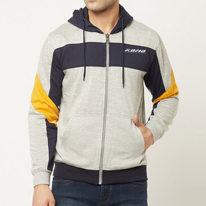 Sudadera con capucha y cremallera completa para hombre, informal, con bolsillos, para fitness y ropa deportiva - Product Image 1