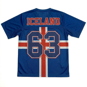 เสื้อฮอกกี้น้ำแข็งไอซ์แลนด์ แบบยูนิเซ็กซ์ คอวี แขนสั้น ผ้าตาข่ายระบายอากาศ สำหรับผู้ใหญ่ สไตล์อเมริกัน ใส่ได้ทุกฤดู - Product Image 4
