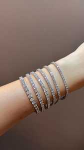 Riviera Tennis <b>Bracelet</b> 14k 18k <b>Solid</b> Gold Round Cut Lab Grown Diamond Prong Set Everyday Classic Wedding Fine Jewelry Wholesale - Product Image 6