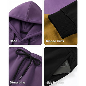 Survêtement de fitness pour homme en tissu brossé doux avec emballage personnalisable, anti-rétrécissement, séchage rapide, prix de gros - Product Image 3