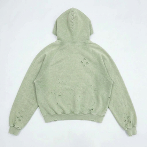 Sweat à capuche tendance et déchiré pour homme, léger, confortable et durable, parfait pour le streetwear et les activités de plein air - Product Image 2