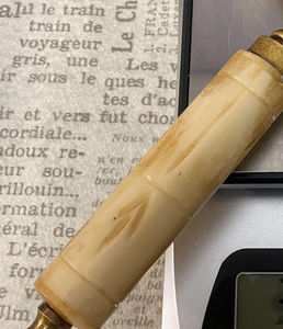 Loupe de lecture vintage à poignée en os, grande monture métallique, outil optique de bureau, décoration d'intérieur - Product Image 6