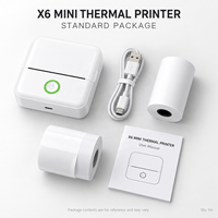 Imprimante thermique de poche X6, mini imprimante portable, impression sans encre, imprimante de poche sans fil, imprimante d'étiquettes autocollantes