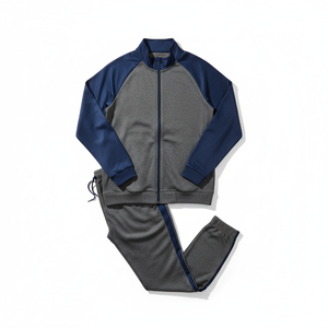 Survêtements de football personnalisés OEM pour hommes, en polyester et élasthanne, veste zippée, pantalon de jogging, ensemble de sport unisexe, printemps - Product Image 5