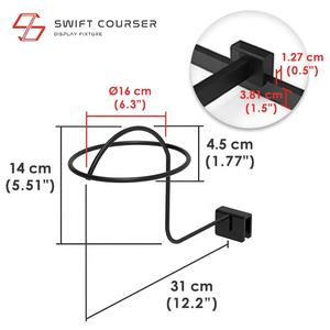 Soportes de casco de metal cromado Barra colgante con recubrimiento en polvo Estante de exhibición y almacenamiento - Product Image 3