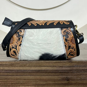 Vente en gros Nouvel arrivage de sac à bandoulière en cuir de vachette usiné à la main Mini sac à main de luxe pour dames Marque de haute qualité en cuir pour femmes - Product Image 5
