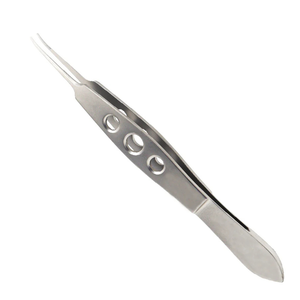 Pinzas de Ligadura Manuales Curvas 0.5x6mm, Plataforma de Ligadura 10.5cm, Instrumento Reutilizable de Acero Inoxidable para Microcirugía Oftálmica - Product Image 1