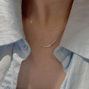 สร้อยคอเงินแท้ S925 สไตล์เกาหลี ดีไซน์เฉพาะตัว ประดับลูกปัด แนวเรโทร สำหรับงานแต่งงาน  แบบยูนิเซ็กซ์ เรียบง่าย สวยงาม เหมาะกับฤดูร้อน สร้อยคอคล้องไหปลาร้า - Product Image 5