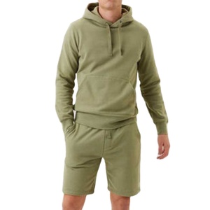 Traje de jogging personalizado para hombre, conjunto de Jersey corto de dos piezas, ropa deportiva de lana para gimnasio - Product Image 6