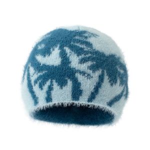 MILIENZ OEM Custom Logo Digital Printed Character Beanie <b>Women</b> Fashion Jacquard Black <b>Winter</b> <b>Hats</b> Wind Proof Skull Acrylic - Product Image 3