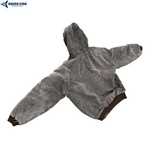 Sweat à capuche zippé surdimensionné épais en molleton 100 % coton pour l'hiver avec logo personnalisé - Product Image 3