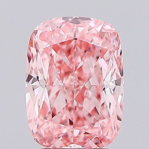 เพชรเพาะเลี้ยงทรงคุชชั่นเรเดียนท์คัท น้ำหนัก 2.07 กะรัต ยี่ห้อ Wholesale Stars Gem รับรองโดย IGI ระดับความสะอาด VVS2 ผลิตด้วยวิธี HPHT CVD สีชมพู สำหรับทำเครื่องประดับ - Product Image 1