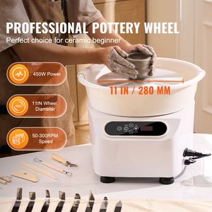 Ruota per Ceramica Elettrica da 11 Pollici con Azionamento Diretto, 450W, per Artigianato Artistico e Modellazione, con Utensili per Ceramica e Smaltatura - Product Image 2