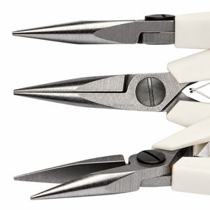 Lindstrom 7891 High Quality Snipe <b>Nose</b> <b>Pliers</b> Synthetic Handle Serrated Jaw 132mm Stainless Steel Jewelry Making Silver Gold - Product Image 4