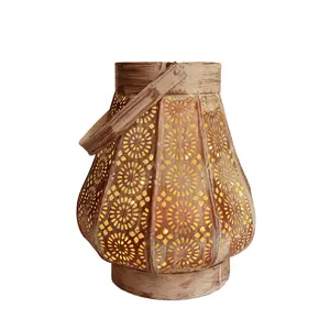 Conjunto de metal de aço inoxidável Candle Holder Lanterna decorativa lanterna para Home Decor