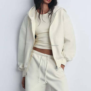 Clothing Manufacturers Custom Spring <b>Summer</b> Autumn Casual Zip up Solid Color Workout Running <b>Hoodies</b> Sweatshirts - Product Image 1