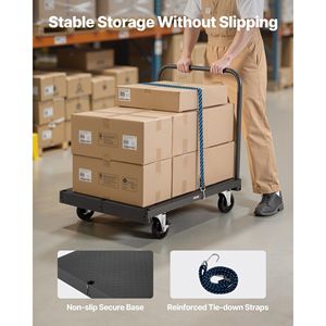 Carro de plataforma 2 en 1 de acero para paneles y paneles de yeso, con ruedas giratorias de 5 pulgadas, capacidad de carga de 1800 lb, plataforma de 36 x 24 pulgadas para mudanzas - Product Image 5