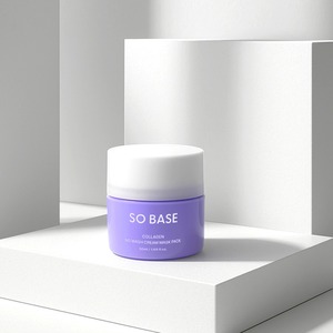 [ECOSMEC] SO BASE Masque Crème au Collagène Sans Rinçage avec Contenant Distributeur Fraîcheur – Masque Crème Visage Hydratant Barrière Cutanée - Product Image 2