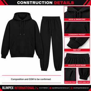 Ropa Personalizada para Hombre con Estampado Digital Blimpex, 100% Algodón, 500gsm, Sudadera Transpirable Estilo Urbano, Ropa Deportiva de Invierno de Pierna Recta - Product Image 4