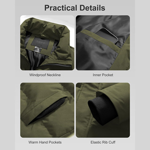 Men's Winter Puffer <b>Jacket</b> With Stand Collar Zipup Design Breathable Quick Drying Outing To Wear Low Price <b>Waterproof</b> <b>Jacket</b> Men - Product Image 6