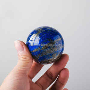 Esfera de piedras preciosas de lapislázuli talladas de alta calidad, bola de cristal de ágata azul para Feng Shui, venta al por mayor, amor metafísico curativo - Product Image 3