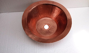 Luxury Handcrafted Copper Bathroom <b>Basin</b> <b>Round</b> Hammered Sink for Residential and Commercial Projects - Product Image 3