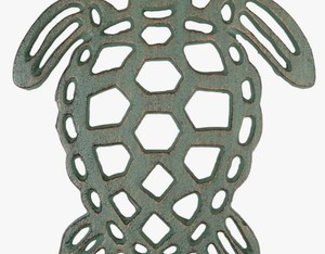 Socle de protection thermique contemporain en fonte verte en forme de tortue de mer, accessoires de table de cuisine, vente en gros - Product Image 6