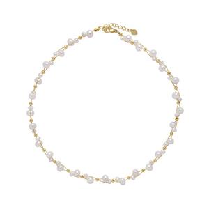Collar de Perlas Naturales de Agua Dulce para Mujer, Estilo Retro de Palacio Francés con Diseño Minimalista de Cielo Estrellado, Nueva Llegada - Product Image 5