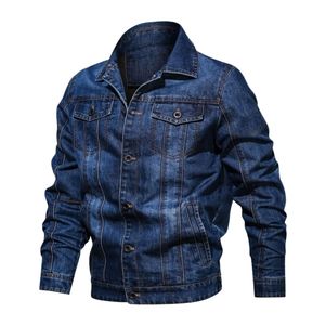Veste en jean bleu vintage personnalisée pour homme, boutonnée, manches longues, style classique, décontractée, type trucker - Product Image 3
