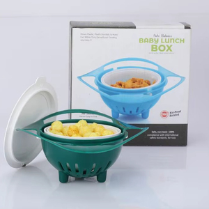 Bol d'alimentation pour bébé Gyro, design anti-déversement avec couvercle rotatif à 360 degrés et technologie anti-déversement, parfait pour les tout-petits - Product Image 1