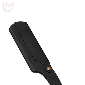 High Quality Old-fashioned Stainless Steel Safety <b>Razor</b> Finger Handle Face Shaving <b>Single</b> <b>Blade</b> Replaceable for Eyebrow Beard - Product Image 2