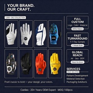 Guantes de Golf de Piel de Oveja Cabretta Blanca, Premium, Transpirables, Antideslizantes, con Logotipo Personalizado, Embalaje OEM, para Mano Izquierda, Hombre, Más Vendidos - Product Image 2