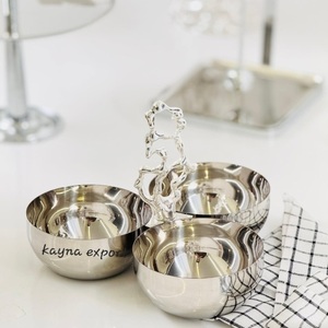 Kayna Export Polished <b>Metal</b> <b>Bowls</b> Eco-Friendly Modern Luxury Design Dishwasher Safe Wedding Serving <b>Bowls</b> for Party Food - Product Image 1