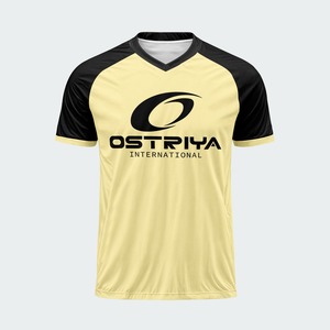 เสื้อฟุตบอลสีขาวแบบซับลิเมชั่นสำหรับผู้ชาย Ostriya International คอวี แขนสั้น ระบายอากาศได้ดี ผลิตจากโพลีเอสเตอร์ เหมาะสำหรับทีม ขายส่ง - Product Image 3