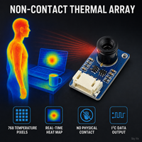 Module de capteur de caméra thermique infrarouge Stock MLX90640 32x24 I2C D55 D110 Grand Angle pour systèmes de mesure de température sans contact