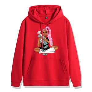 Sweat-shirt à capuche oversize en coton épais pour femme, broderie de logo personnalisée, sweat-shirt et hoodies d'hiver pour femme - Product Image 1