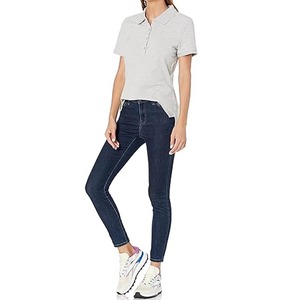 Polo de golf OEM à manches courtes pour femmes, chemises de tennis vierges personnalisables, hauts respirants à col pour femmes, vente en gros, fournisseur - Product Image 4