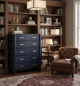 <b>5</b>-drawer Modern Eco-Friendly Chest Mango Wood Bed <b>Frame</b> Bedroom Indoor Home Furniture Handcrafted OEM ODM Factory Direct Custom - Product Image 6